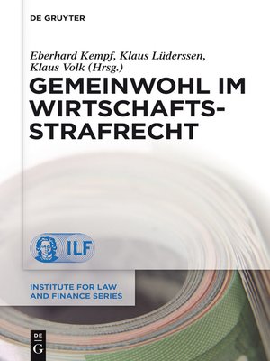 cover image of Gemeinwohl im Wirtschaftsstrafrecht